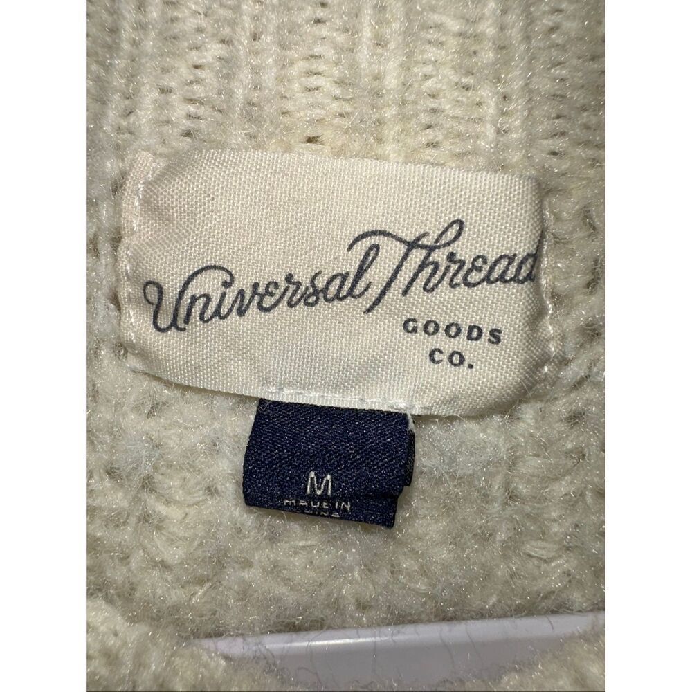 Universal Thread Women’s Medium Cream Cable Knit … - image 3